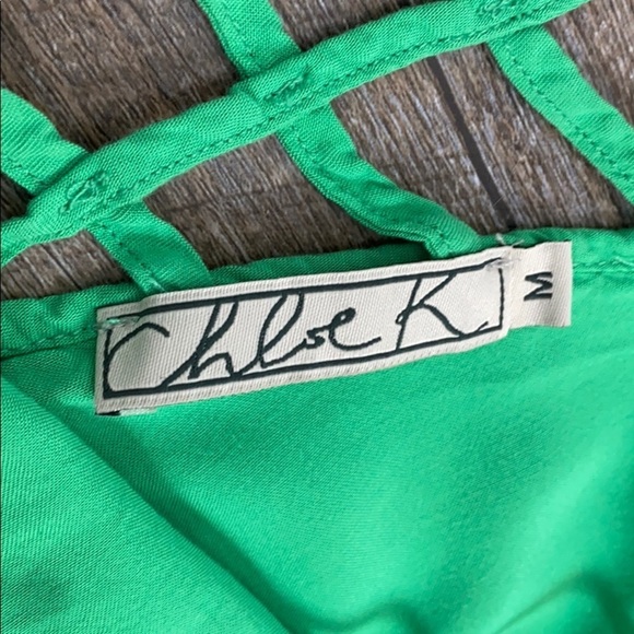 Chloe K Green Spaghetti Strap Crop Tank - Picture 6 of 9